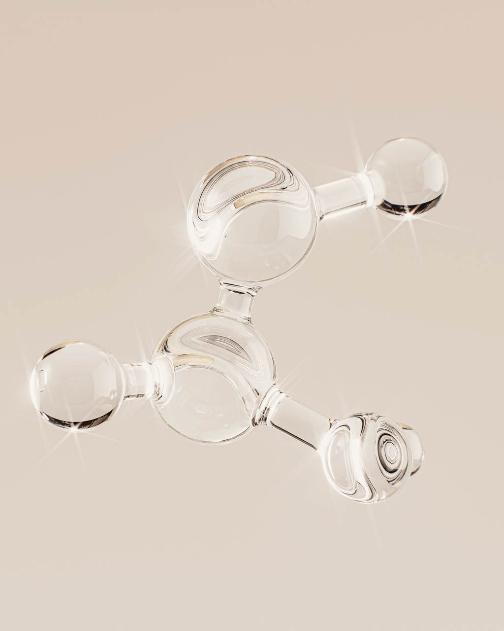 Glass molecule model, Opal is moisturising