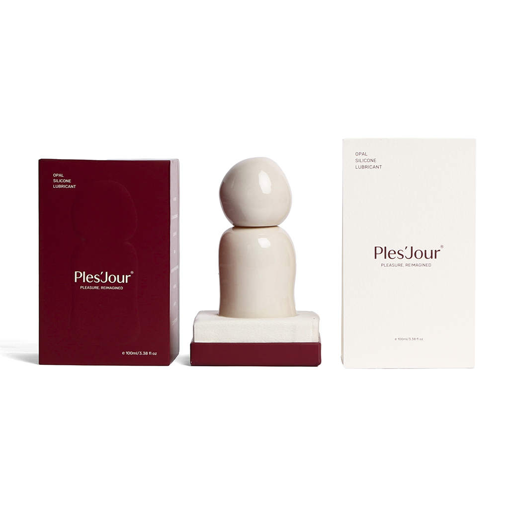 Ples'Jour® Opal fragrance-free silicone lubricant, safe for sensitive skin